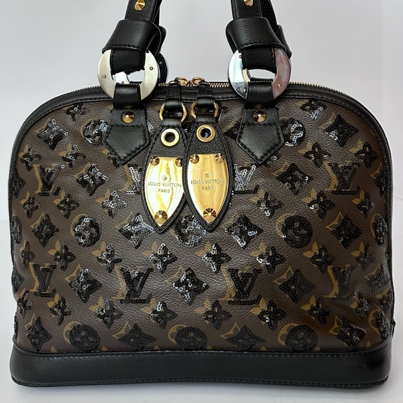Louis Vuitton Limited Edition Monogram Black Sequin Eclipse Alma - Picture 12 of 13
